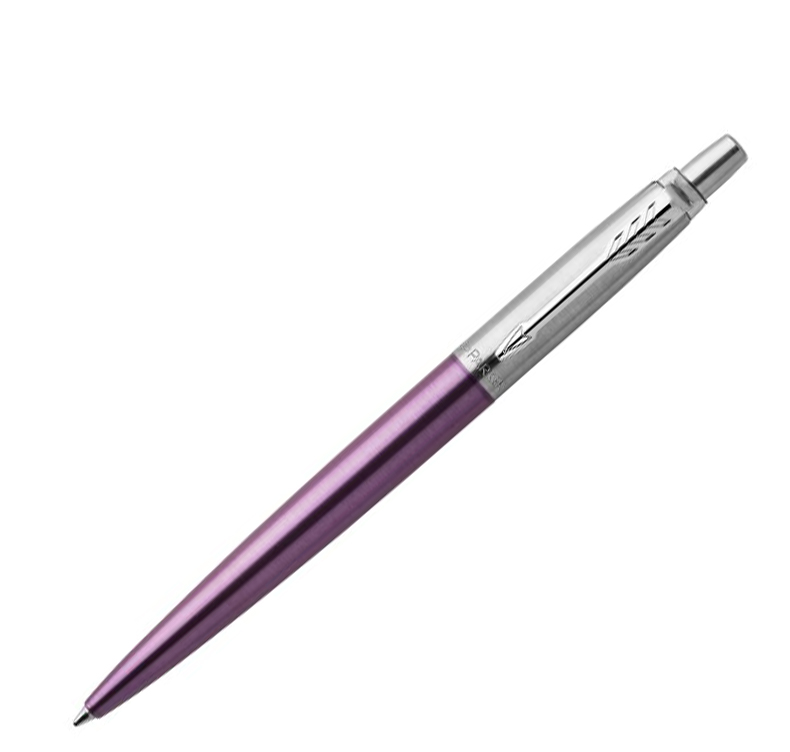 派克乔特维多利亚紫白夹凝胶水笔 0.55mm 黑色墨水