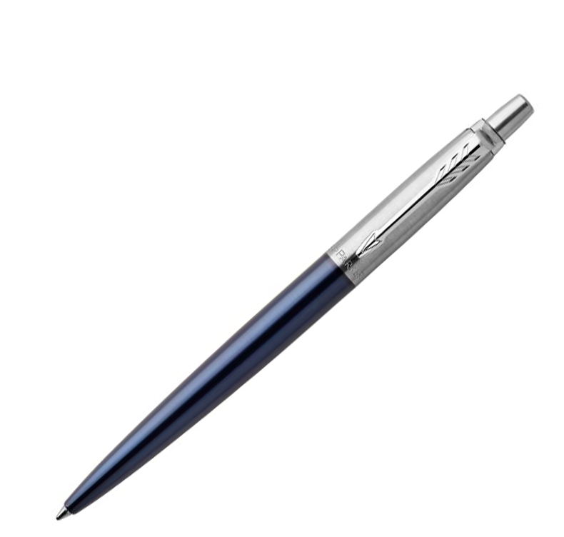 派克乔特皇家蓝白夹凝胶水笔 0.55mm 黑色墨水