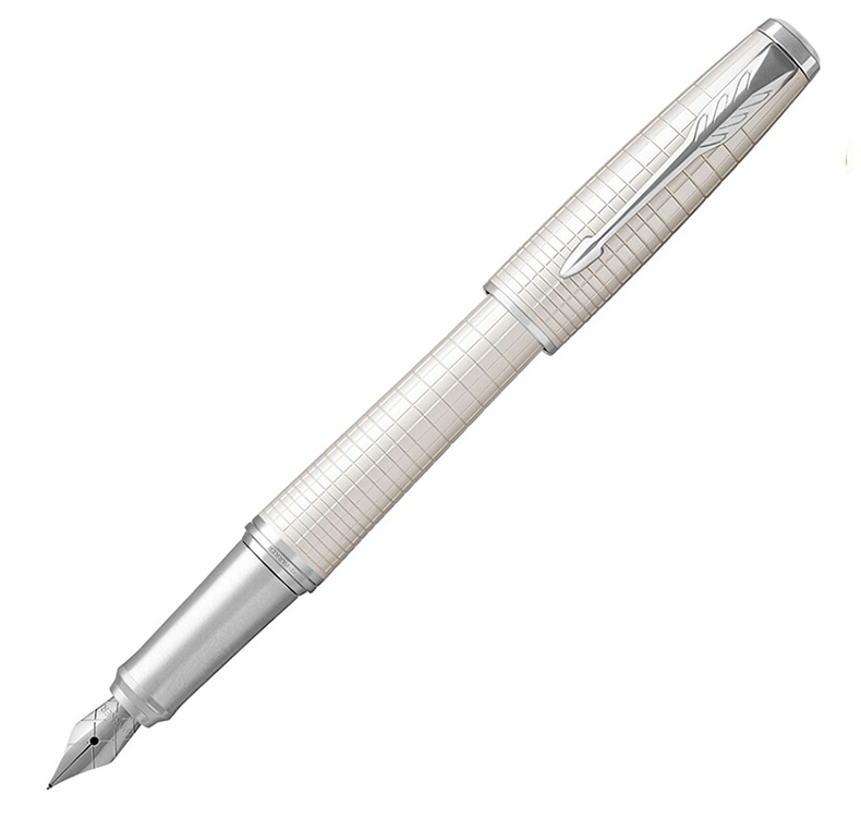 2015都市珍珠白格子墨水笔  新款都市珍珠格子钢笔